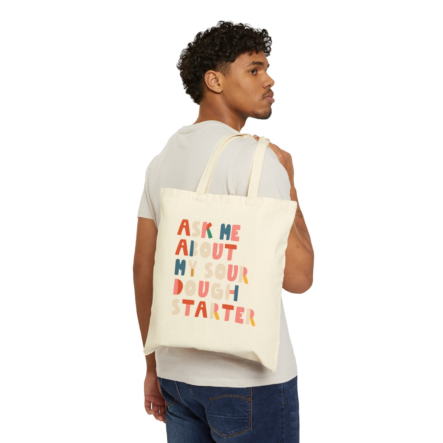 Sourdough Starter Cotton Canvas Tote Bag